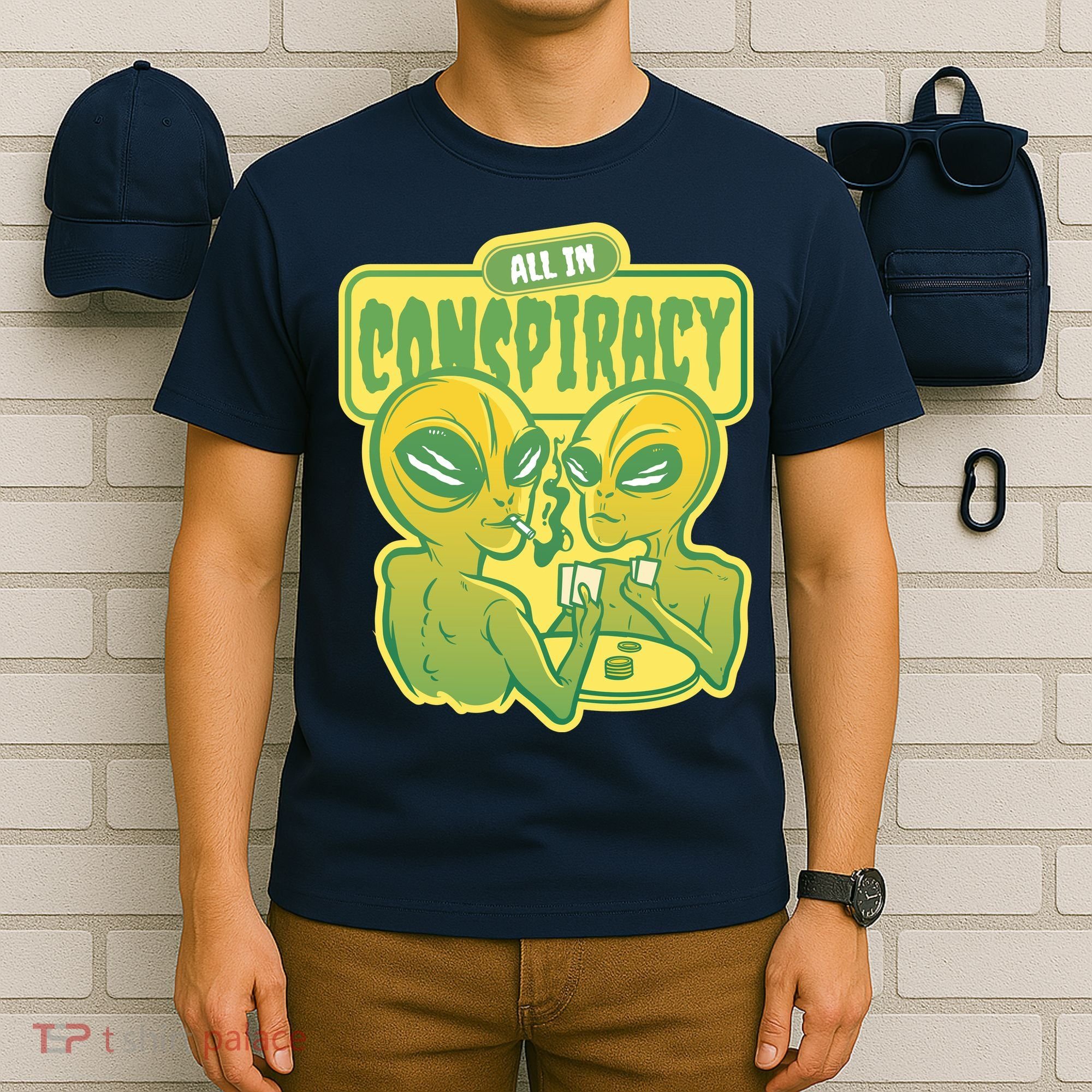 All In Conspiracy Poker Alien T-Shirt