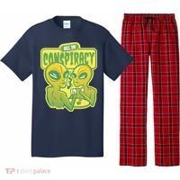 All In Conspiracy Poker Alien Pajama Set thumb 0