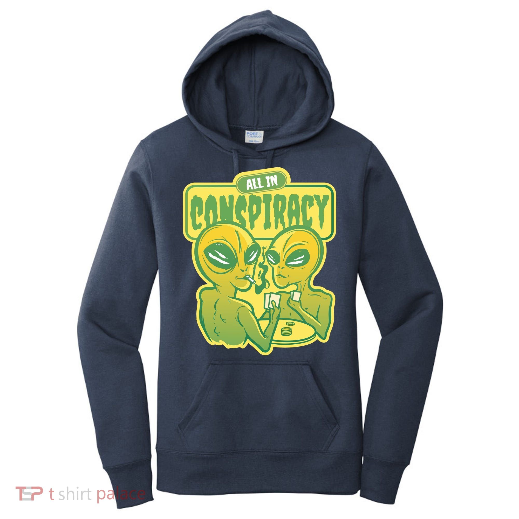 All In Conspiracy Poker Alien Women's Hoodie