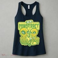 All In Conspiracy Poker Alien Women's Tank Top thumb 3