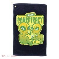 All In Conspiracy Poker Alien Golf Towel thumb 0