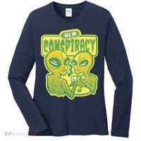 All In Conspiracy Poker Alien Women's Long Sleeve Shirt thumb 0