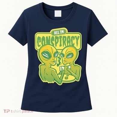 All In Conspiracy Poker Alien Women's T-Shirt