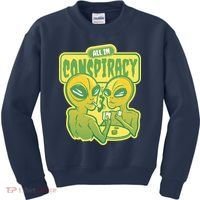 All In Conspiracy Poker Alien Kids Sweatshirt thumb 0