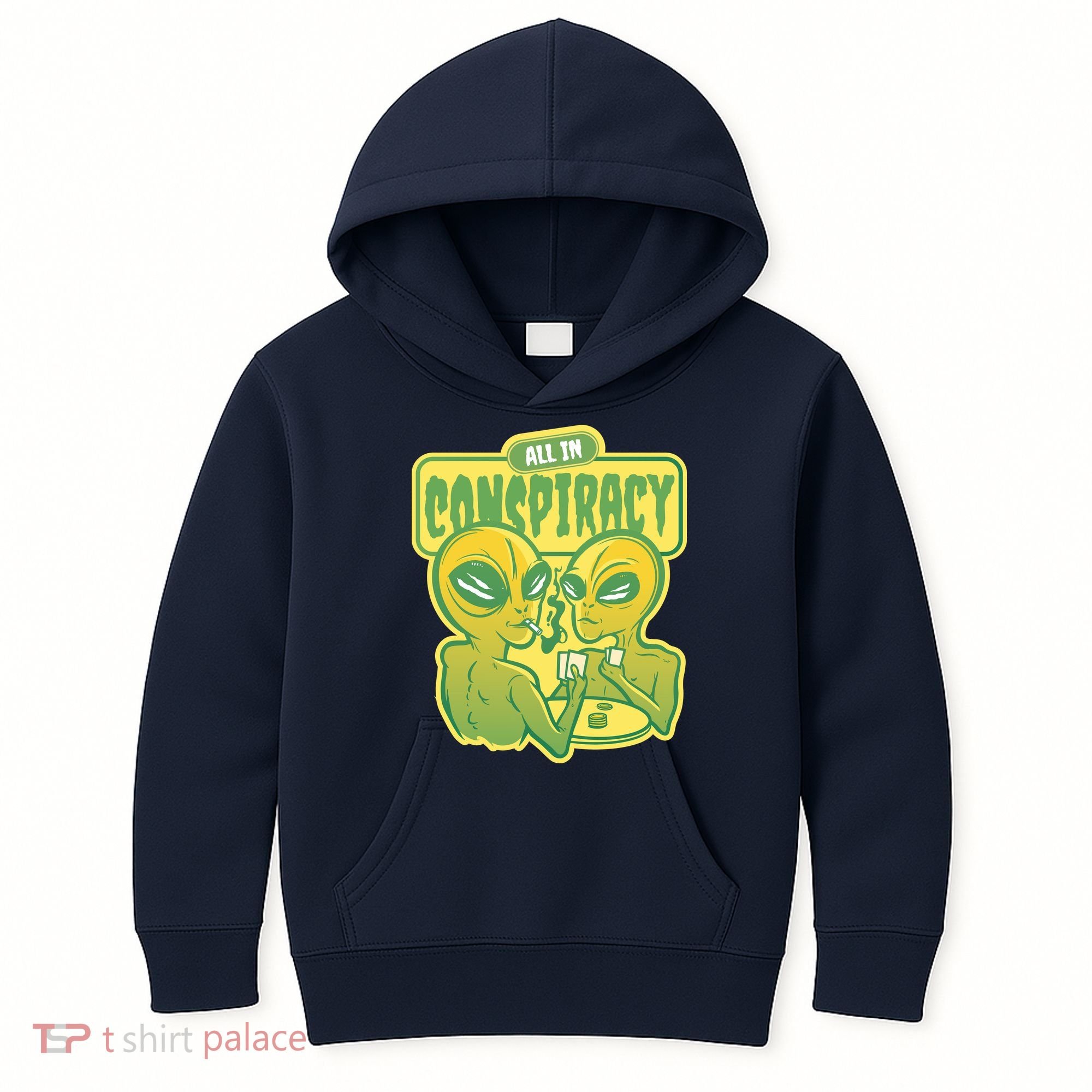 All In Conspiracy Poker Alien Kids Hoodie