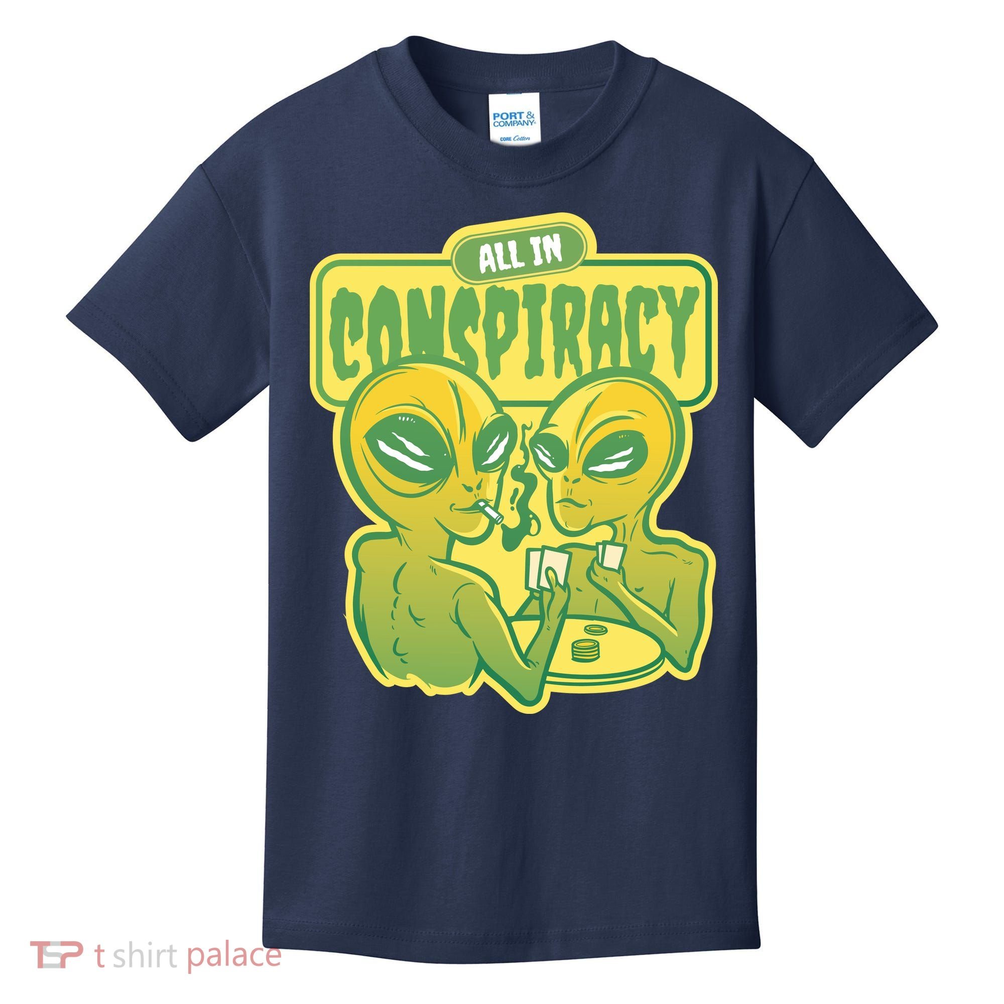 All In Conspiracy Poker Alien Kids T-Shirt