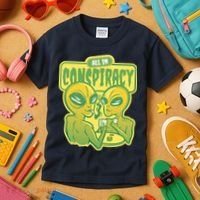 All In Conspiracy Poker Alien Kids T-Shirt thumb 3