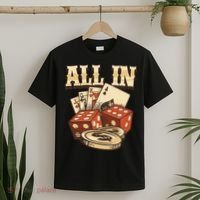 All In Card Game Playing Cards Poker Player Gambling Casino T-Shirt thumb 2