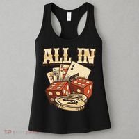 All In Card Game Playing Cards Poker Player Gambling Casino Women's Tank Top thumb 3