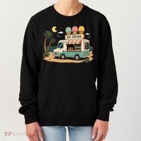 Arcade Ice Cream Truck Retro Summer 1980s Women's Sweatshirt thumb 0