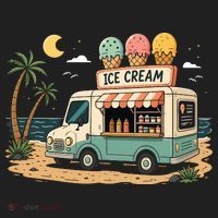 Arcade Ice Cream Truck Retro Summer 1980s Women's Sweatshirt thumb 2