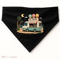 Arcade Ice Cream Truck Retro Summer 1980s USA-Made Doggie Bandana thumb 0