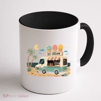 Arcade Ice Cream Truck Retro Summer 1980s Coffee Mug thumb 1