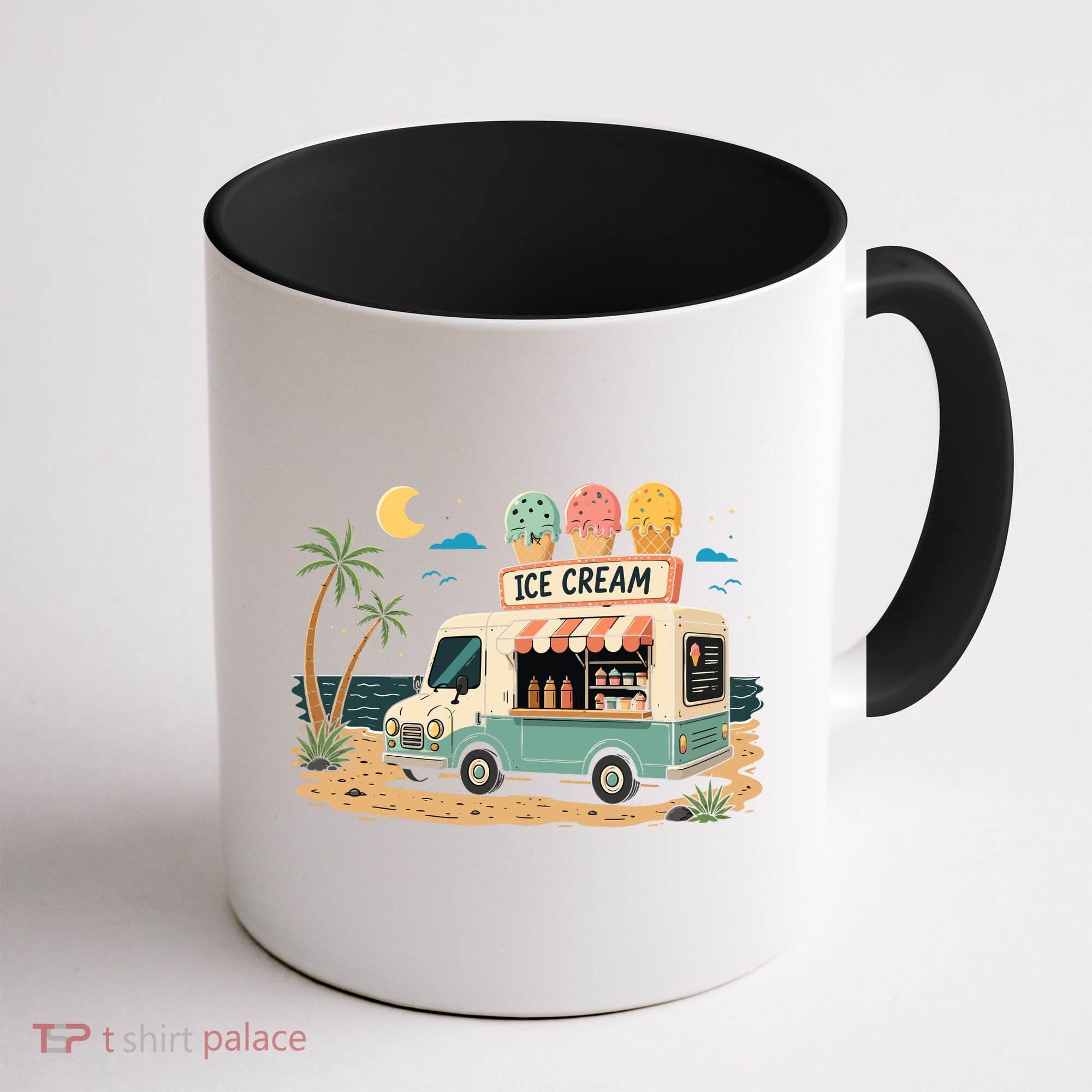 Arcade Ice Cream Truck Retro Summer 1980s Coffee Mug