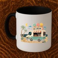 Arcade Ice Cream Truck Retro Summer 1980s Coffee Mug thumb 2