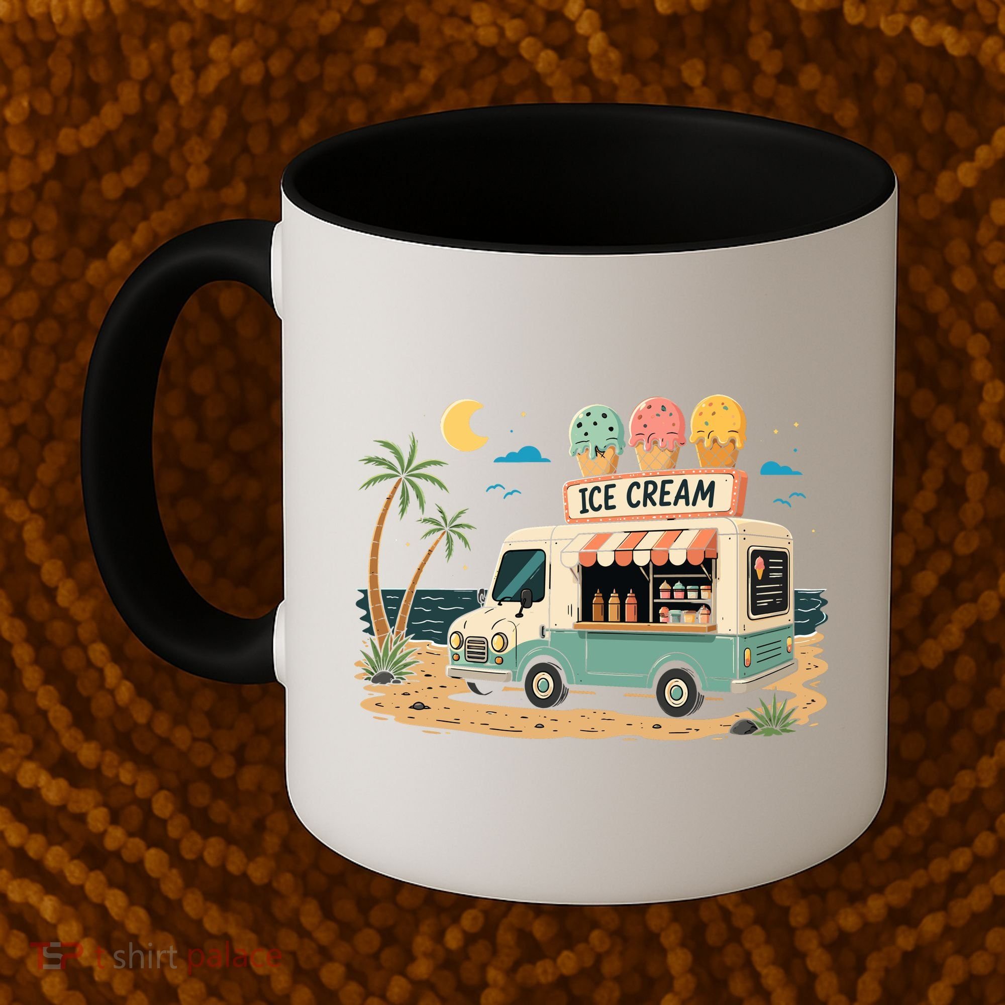 Arcade Ice Cream Truck Retro Summer 1980s Coffee Mug