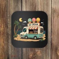 Arcade Ice Cream Truck Retro Summer 1980s Coaster thumb 0