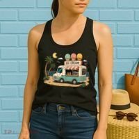 Arcade Ice Cream Truck Retro Summer 1980s Women's Tank Top thumb 2