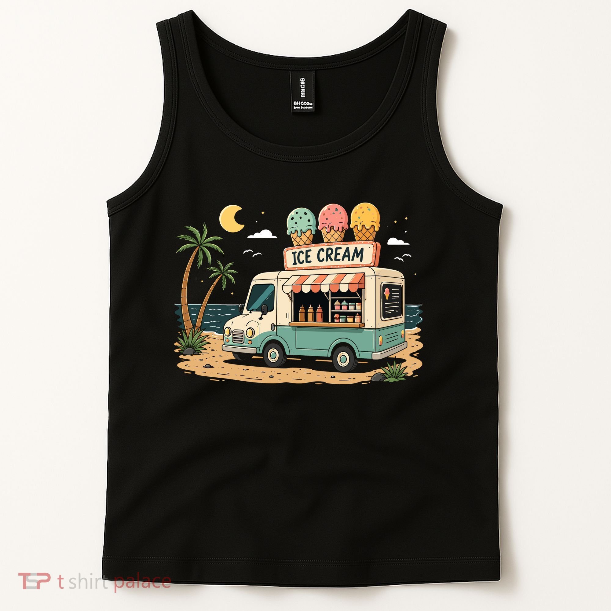 Arcade Ice Cream Truck Retro Summer 1980s Tank Top