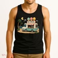 Arcade Ice Cream Truck Retro Summer 1980s Tank Top thumb 3