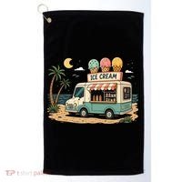 Arcade Ice Cream Truck Retro Summer 1980s Golf Towel thumb 0