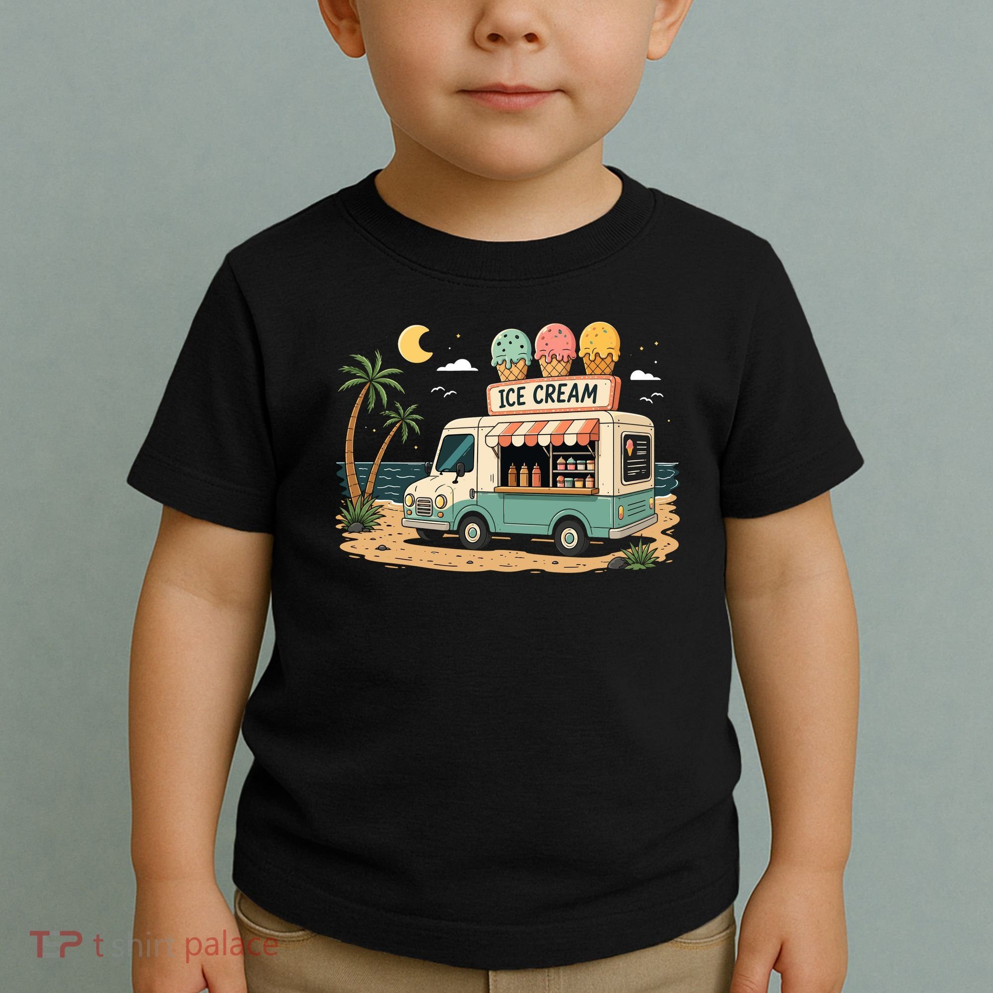 Arcade Ice Cream Truck Retro Summer 1980s Toddler T-Shirt