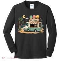 Arcade Ice Cream Truck Retro Summer 1980s Kids Long Sleeve Shirt thumb 0