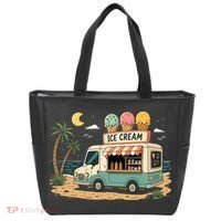 Arcade Ice Cream Truck Retro Summer 1980s Tote Bag thumb 0