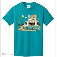 Arcade Ice Cream Truck Retro Summer 1980s Kids T-Shirt thumb 0