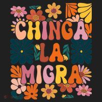 Anti Ice Chinga La Migra Retro Boho Flowers Women's Sweatshirt thumb 2