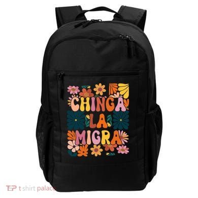 Anti Ice Chinga La Migra Retro Boho Flowers Backpack