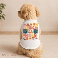 Anti Ice Chinga La Migra Retro Boho Flowers Doggie Tank thumb 2