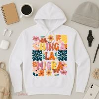 Anti Ice Chinga La Migra Retro Boho Flowers Hoodie thumb 3