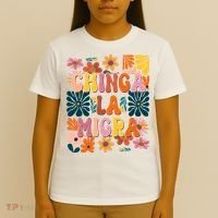 Anti Ice Chinga La Migra Retro Boho Flowers T-Shirt thumb 4