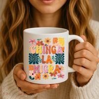 Anti Ice Chinga La Migra Retro Boho Flowers Coffee Mug thumb 3