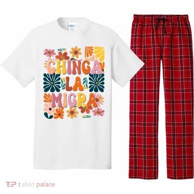 Anti Ice Chinga La Migra Retro Boho Flowers Pajama Set