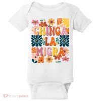 Anti Ice Chinga La Migra Retro Boho Flowers Baby Bodysuit thumb 0