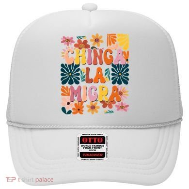 Anti Ice Chinga La Migra Retro Boho Flowers Hat