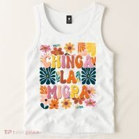 Anti Ice Chinga La Migra Retro Boho Flowers Tank Top thumb 2