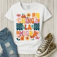 Anti Ice Chinga La Migra Retro Boho Flowers Women's T-Shirt thumb 3