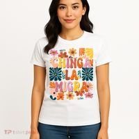 Anti Ice Chinga La Migra Retro Boho Flowers Women's T-Shirt thumb 4