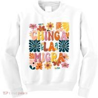 Anti Ice Chinga La Migra Retro Boho Flowers Kids Sweatshirt thumb 0