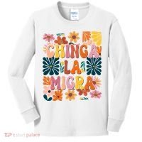 Anti Ice Chinga La Migra Retro Boho Flowers Kids Long Sleeve Shirt thumb 0