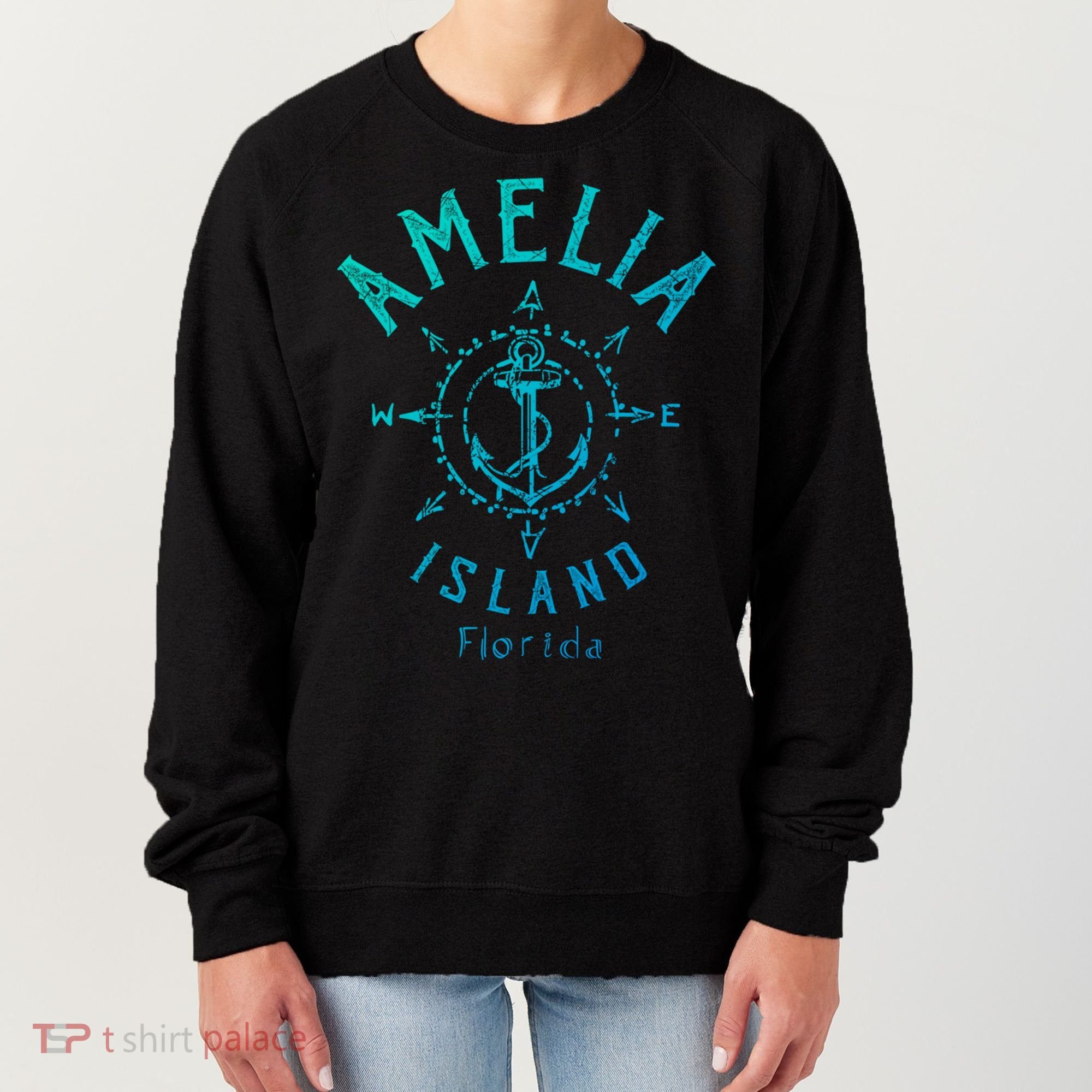 Amelia Island Compass Rose Florida Cute Gift Women's Sweatshirt