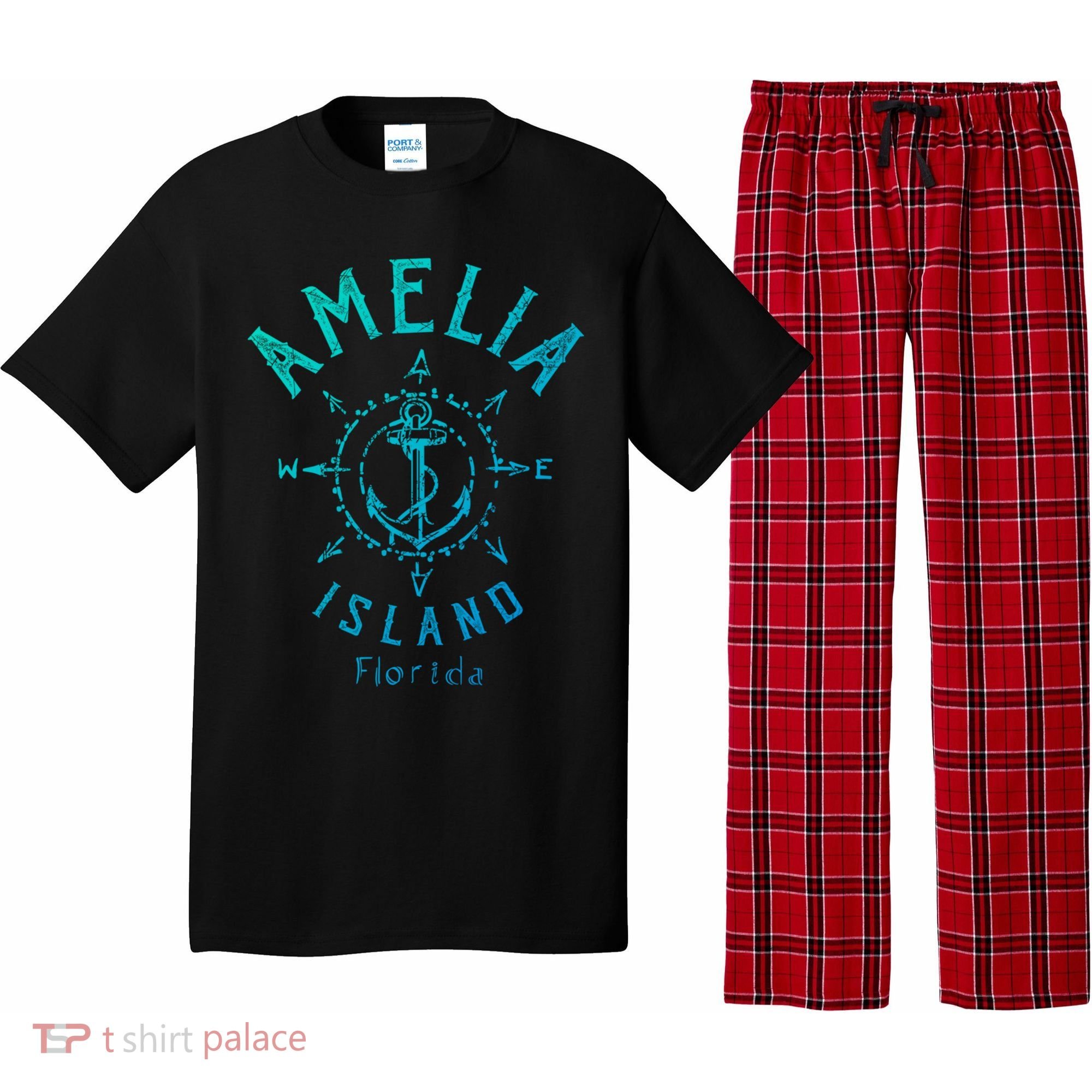 Amelia Island Compass Rose Florida Cute Gift Pajama Set