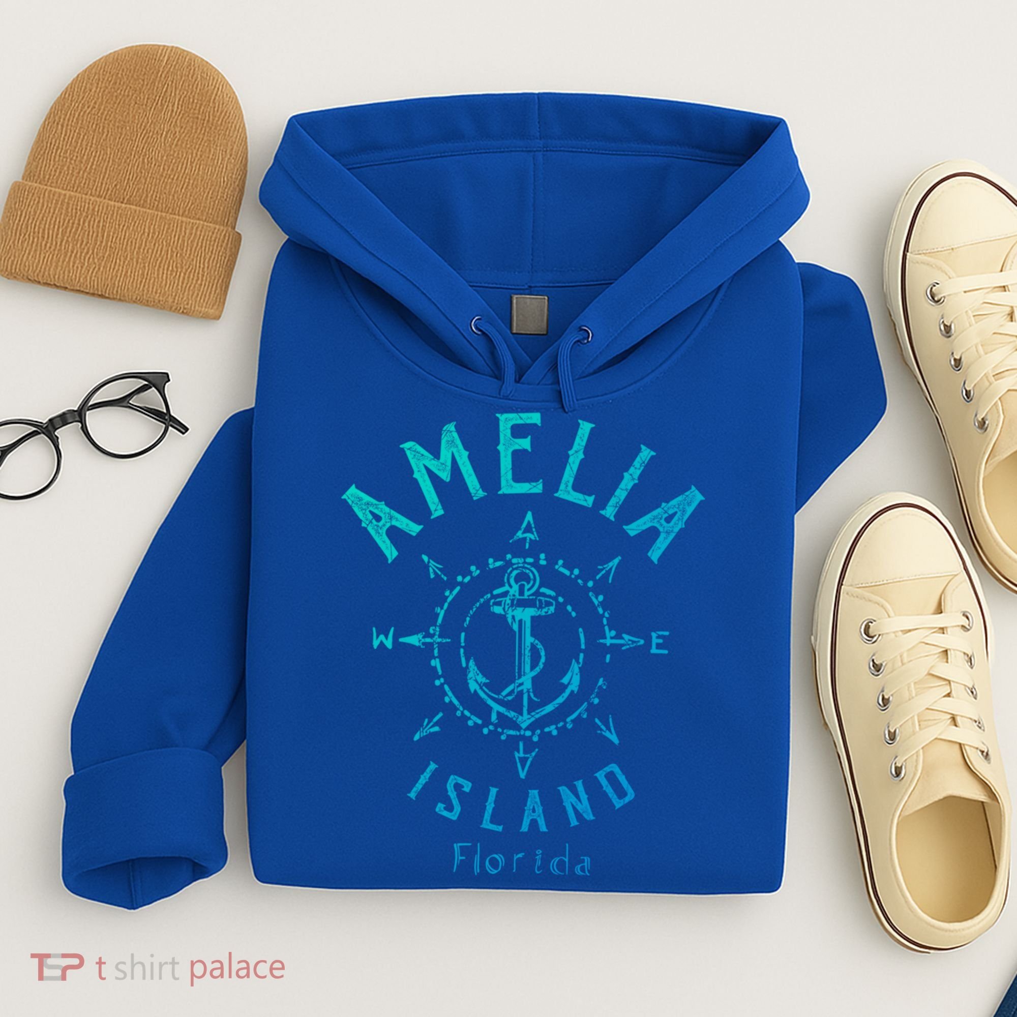Amelia Island Compass Rose Florida Cute Gift Hoodie