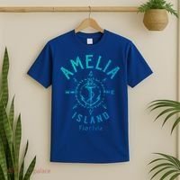 Amelia Island Compass Rose Florida Cute Gift T-Shirt thumb 2