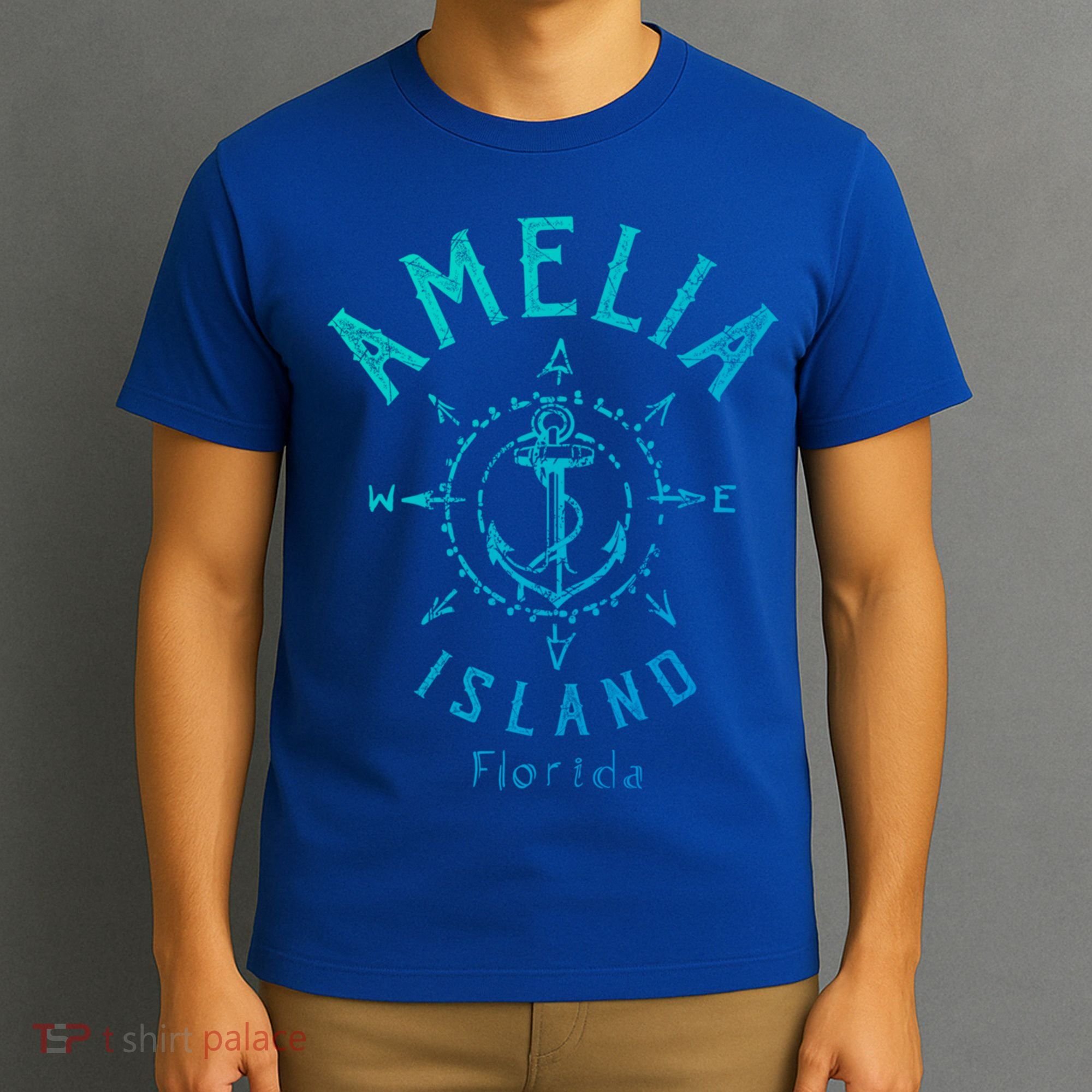 Amelia Island Compass Rose Florida Cute Gift T-Shirt