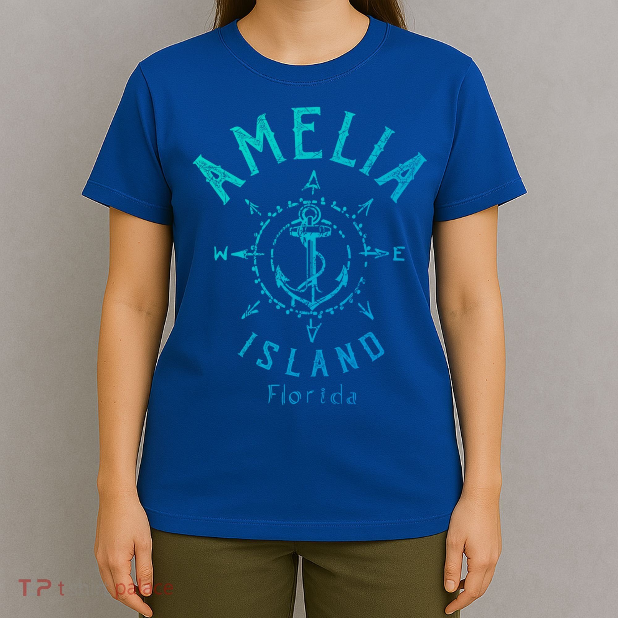 Amelia Island Compass Rose Florida Cute Gift T-Shirt