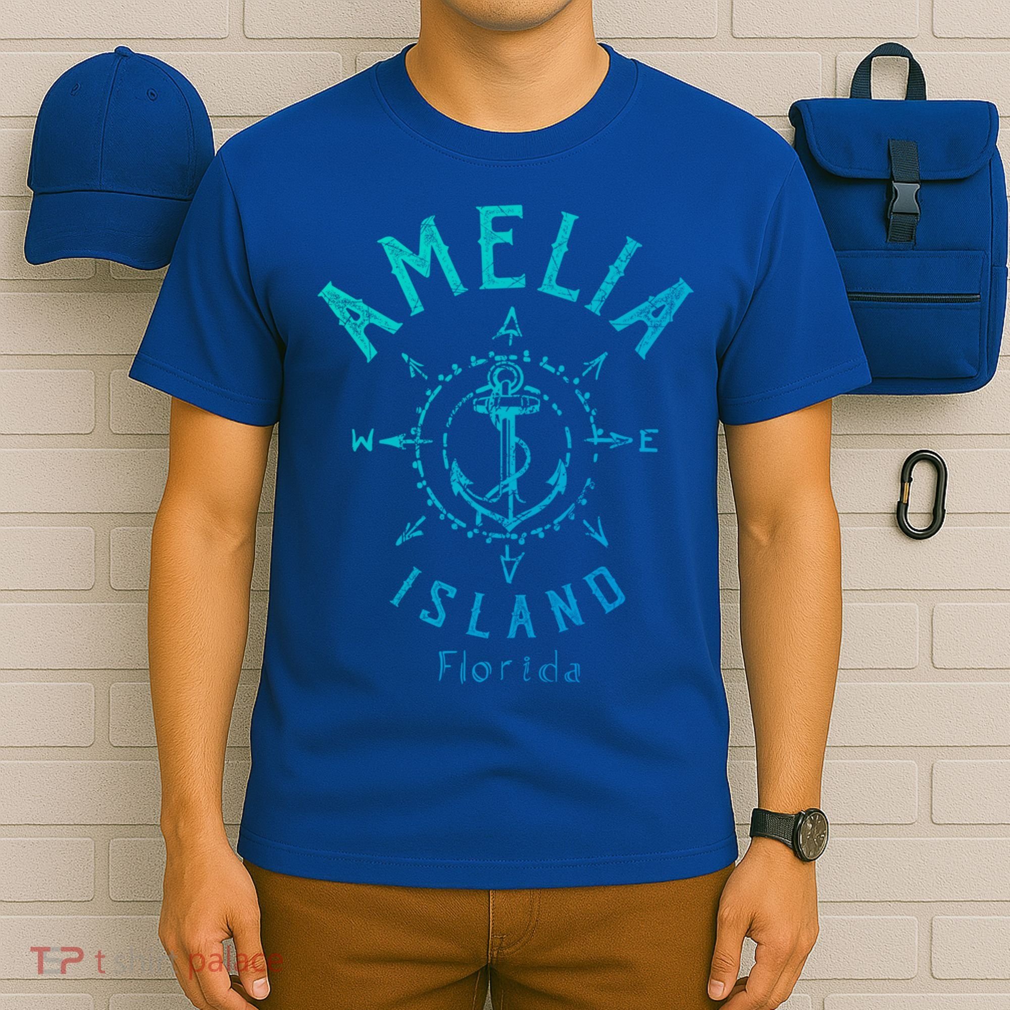 Amelia Island Compass Rose Florida Cute Gift T-Shirt